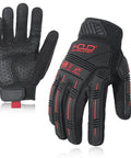 Anti Vibration Work Gloves With Grip And SBR Palm Padding For Real Relief From Tool Vibration TPR Impact Protection Heavy Duty Mens Gloves Large Size Black