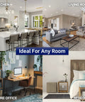Image of a kitchen, living room, home office, and bedroom demonstrating versatility for the Type A And Type C USB In Wall Charger.