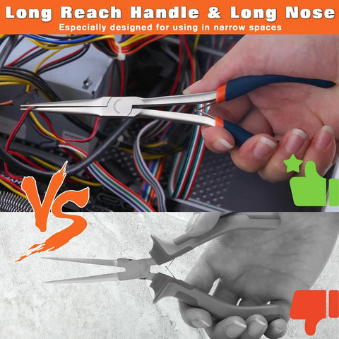 7 Inch Long Needle Nose Pliers For Jewelry Making And Wire Looping, Precision Mini Pliers with smooth jaws shown in use