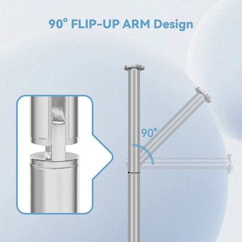 Freestanding Toilet Paper Holder With Reserve Storage Holds 3 To 4 Rolls 22 Inch Matte Black Stainless Steel Stand 90° arm