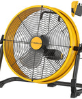 12 Inch Battery Powered Floor Fan Compatible With 20V Max Batteries Portable Metal High Velocity Cordless Fan With AC Adapter And USB Output