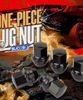 Large Acorn Lug Nuts 20 Pack M14x1.5 Closed End One-Piece Lugnuts for Grand Cherokee, Wrangler, Mustang - Black, 60 Degree Cone