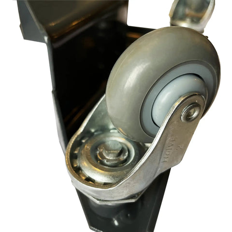 Close-up of Heavy Duty Low Profile Desk Cabinet Corner Mover Dolly Set Of 4 Premium Quiet Pu Rollers showing durable PU swivel caster.
