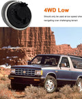 BEAMINGAUTO 4WD differential vacuum actuator (close-up) 2 items: black actuator and blue Chevrolet S-10 Blazer desert