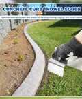 Concrete Curb Trowel Edger With Wave Putty Knife, Ergonomic 4x6x4 Inch Handle, Rust Resistant Stainless Steel Landscape Curb Tool