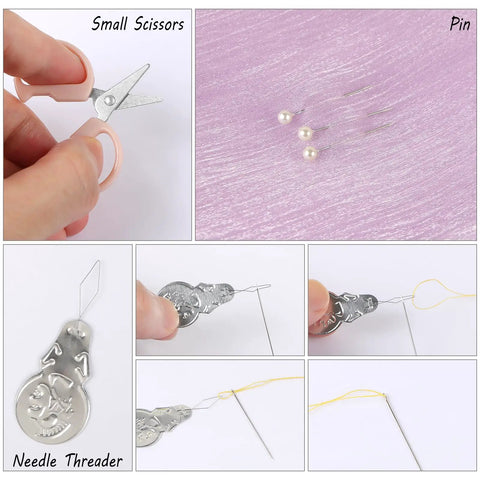 Heart Shaped Portable Travel Sewing Kit For On The Go Fixes Mini Box With Threads Scissors Hand Sewing Needles DIY Repair Tools