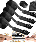 4 Pack Beefy Heavy Duty Cam Buckle Tie Down Straps 1 Inch Wide By 16 Feet Long For Trucks Boats RVs Roof Racks And Cargo Securement