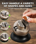 Top Tier Heavy Duty Three Inch Ball Vise For Jewelry Making And Engraving Setting Tool Featuring Precision Coaxial Jaws Built Like A Tank From Chrome Steel showing easy grip for various shapes.