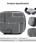 10 Pocket Hard Shell Lens Filter Case With Hand Strap Waterproof Camera Filter Wallet Fits Up To 95mm ND UV CPL Filters