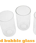 Seeded Bubble Glass Cylinder Shade For Light Fixtures 3 Pack Clear Replacement Fits 1 Inch By Five Eighths Fitter Modern Vintage Glow