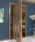Wooden door with frosted glass and Pivot Hinge for Doors and Cabinets With 360 Degree Stainless Steel Shaft Smooth Silent Movement