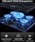 Image of the Whisper Quiet Laptop Cooling Pad With Five Fans For 12 To 17 Inch Laptops And Notebooks Beastly Cool Gaming Cooler