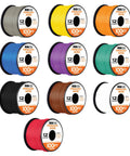 Set of 10 color-coded 100 ft rolls of 12 Gauge Primary Automotive Wire Kit 1000 Ft Total in 10 Color Options PVC Protected Copper Clad Aluminum