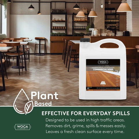 Commercial Soap Floor Cleaner Concentrate For All Floor Surfaces Pro Grade Plant Based Formula Safe On Sealed Hardwood Tile Stone Laminate Vinyl LVT Ceramic Tile Streak Free Shine Deep Clean For Home Or Business 5L jug