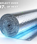 Kick Heat To The Curb With This Premium Reflective Bubble Insulation Roll For RV Weather Protection And Home Window Sun Guard double-sided aluminum roll.