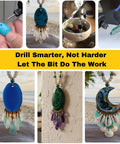 Assorted gemstone pendant necklaces with turquoise, malachite and shell bead accents