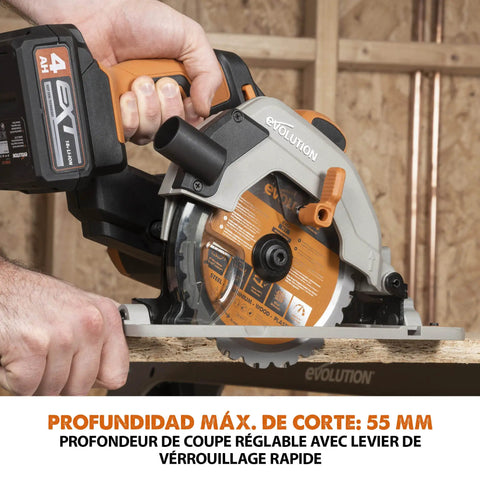Pro Grade Cordless Circular Saw Featuring 165Mm Tct Blade For Wood Metal And Plastic Smooth As Butter Heavy Duty 850W Power Tool close-up showing adjustable cutting depth and TCT blade.