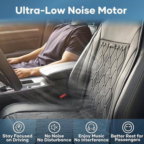 Liquid Cooling Car Seat Cover For Front Seat, Real Liquid Chill System Not A Fan, 3 Modes, Ultra Quiet, Classic Black shown
