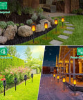 Outdoor Solar Torch Lights With Flickering Flame Effect for Patio Garden Pathway Decor Waterproof Yard Lighting for Safe Ambience