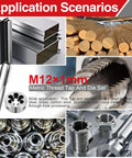 Top Tier M12 X 1.0 Tap And Die Set Featuring Hella Durable Hss 6542 Steel Right Hand Threads For Hardcore Machine Shop Jobs And Heavy Duty Construction Sites Ready To Work with materials and applications.