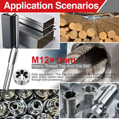 Top Tier M12 X 1.0 Tap And Die Set Featuring Hella Durable Hss 6542 Steel Right Hand Threads For Hardcore Machine Shop Jobs And Heavy Duty Construction Sites Ready To Work with materials and applications.