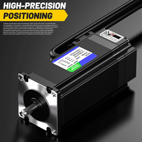 Closed Loop Stepper Motor Kit 428OzIn 3Nm Nema23 57HSZ3N with HSS57 Driver Power Cable for CNC Router and 3D Printer