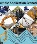 HayWHNKN portable precision boring machine, blue and silver, for on-site hole drilling on heavy machinery