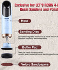 4 In 1 Resin Sander Kit With 203 Piece Set 2 Inch Hook And Loop Sandpapers Discs And Buffing Pads components diagram