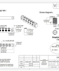 Technical drawing of Heavy Duty Aluminum 6061 Ground Bar Kit With Five Terminal Positions And Self Tapping Dovetail Screws, Two Piece Set
