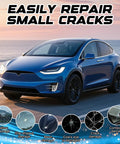 Two Pack Windshield Crack Repair Kit For Chips And Cracks, DIY Glass Repair Solution For All Cars shown with crack types