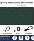 Privacy Fence Screen 6x50 Feet Heavy Duty Mesh with grommet spacing, zip-tie, velcro, bungee ball included for outdoor use.