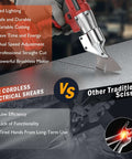 Cordless Metal Shear Tool Only For Pros, 18V Max Brushless Sheet Metal Cutter With 360 Degree Rotating Head cutting metal sheet