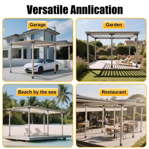 Heavy Duty 4x4 Pergola Bracket Kit For DIY Projects, 3 Way And 4 Way Corner Brackets used in various outdoor settings