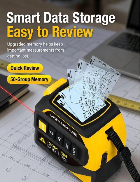 Badass 4 In 1 Laser Tape Measure Featuring Dual Axis Leveling And A Massive 328Ft Range With A Dependable 16Ft Tape Blade For Any Home Improvement Hustle