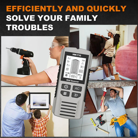 Wall Stud Finder Handheld Wall Scanner Lcd Display Sensor For Metal Wood Studs And Ac Wire Detection For home improvement and renovation.