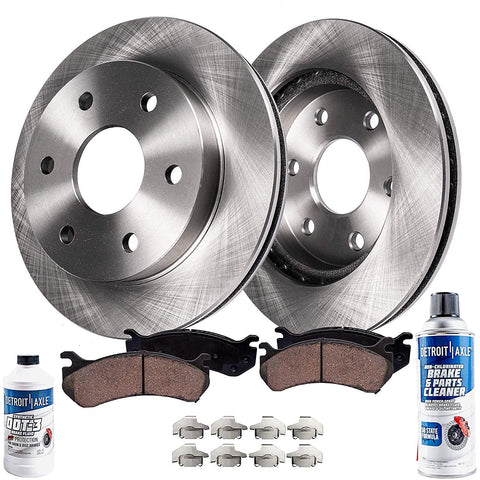 2WD Front Wheel Bearing Hubs Brake Kit With 12 Inch Rotor For Chevy GMC Silverado Sierra Yukon XL Express Savana 2500 Tahoe Replacement Includes Rotors And Pads set with rotors, pads, cleaner
