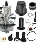 PWK 24mm Carburetor Throttle Assembly For Predator 212cc 196cc 200cc 224cc engines, complete kit with jets, air filter, and grips
