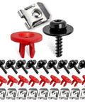 Heavy Duty T30 Torx Engine Splash Shield Screws And U Bolt Clips 10 Set Fits Ford Escape Fusion F150 Explorer Undertray Skid Plate hardware kit parts.