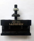 Top view of 7 Piece Wedge Type Quick Change Tool Post Set for Mini Lathe Up to 9 Inches, showing tool holder component.