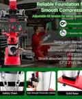 Heavy Duty Pneumatic Strut Compressor Badass Floor Setup Air Driven Shock Spring Remover 5511 Lbs with adjustable features.