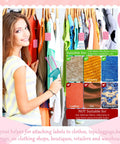 Tagging Gun For Clothing Kit With 5 Needles 3000 Barbs 100 Price Tags 200 Snap Lock Pins 200 Safety Pins 70 Size Labels Ideal Tagging Tool For Retail Stores Yard Sales And Thrift Shops used by woman in clothing store.