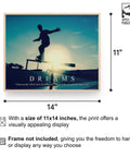 Dope Skateboarding Motivational Poster Art Print 11x14 Inches Wall Decor For Bedroom Or Office Ready To Frame Shoes Decals Theme Inspo