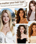 Various hair types styled with Anti Snag Loop Brush Attachment For Dyson Airwrap HS01 HS05 HS08, achieving smooth finish