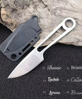 Dope Outdoor Straight Knife With Sheath And Back Clip, 2nd Gen Hiking Knife on textured background
