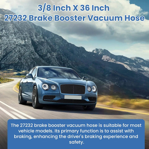 Power Brake Vacuum Hose 11/32 Inch By 36 Inch 85 PSI Heavy Duty Reinforced Brake Booster Vacuum Line in use on vehicle