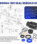 Hydraulic Seal Rebuild Kit For TM M And J Series Pallet Jacks, All-In-One Pump And Ram Reseal Kit, detailed parts diagram