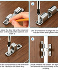 Installation steps for 4 Pack Double Ball Tension Double Roller Cabinet Catch 316 Stainless Steel With Mirror Polished Finish