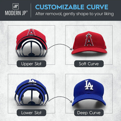 Hat Brim Bender Kit 4 Pack With Dual Curve Slots And Steaming Option Perfect Curving Tool For Soft Or Firm Brims USA Patented