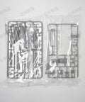 Unassembled parts of EA 18G Growler Electronic Attack Aircraft Model Kit in one forty-eight scale, on sprues in plastic bags.
