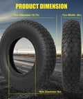 4.80/4.00-8 Tire And Inner Tube Replacement For Wheelbarrows Hand Trucks Lawn Mowers Dollies Wagons Go Karts Trailers Premium Rubber